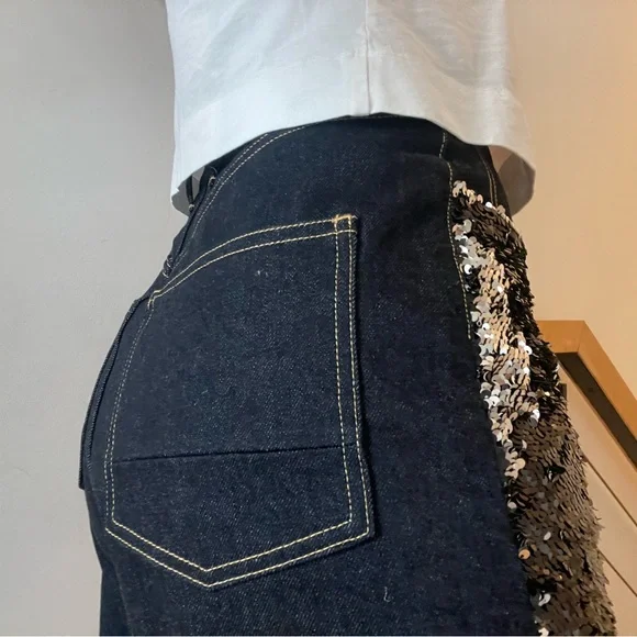 Dark denim Golden Goose Breezy Flip Sequin Jeans - Picture 11 of 11